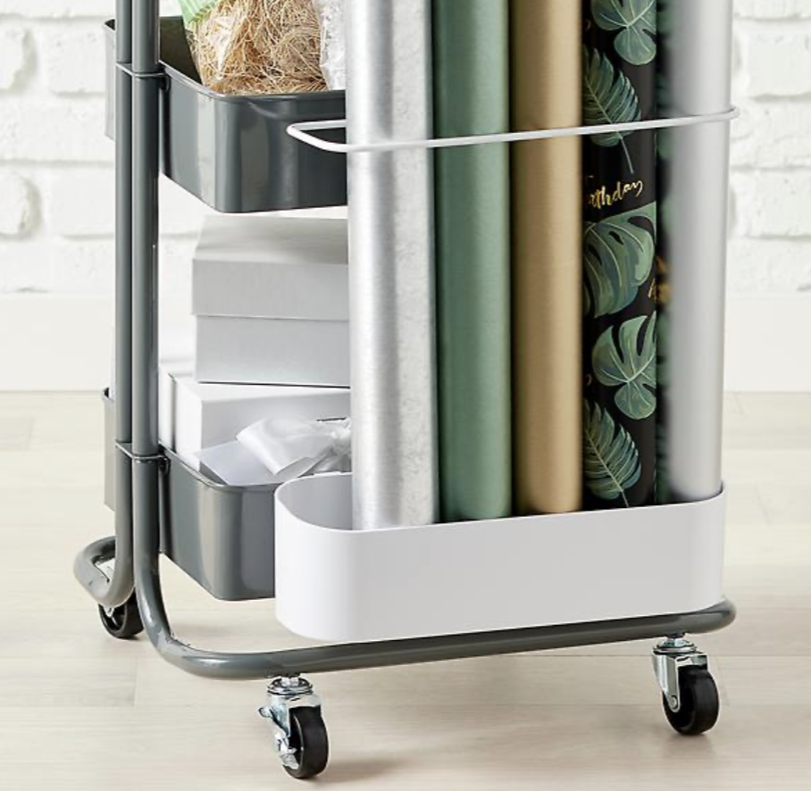 gift wrap cart paper storage